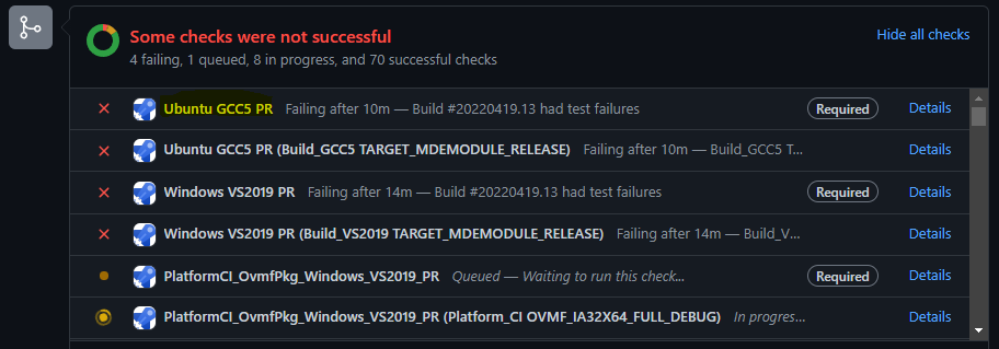 Failure in Pull Request Failure in Pull Request